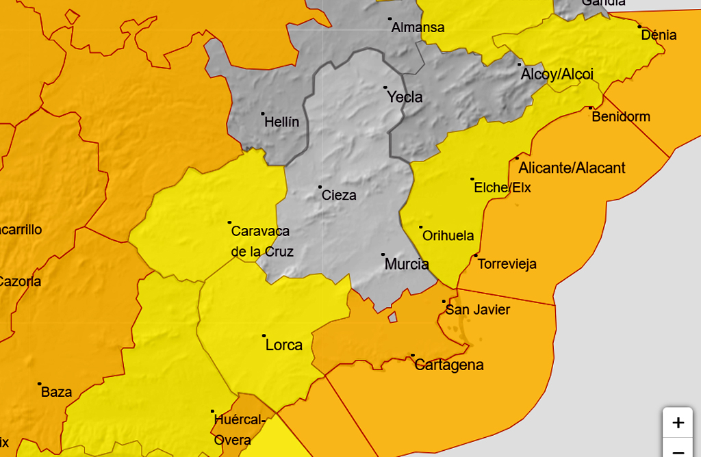 El Valle del Guadalentín, en alerta amarilla por fuertes vientos